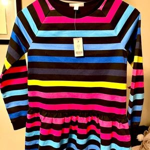 Rockets of Awesome girls size 8 rainbow striped dress